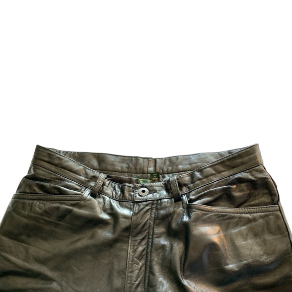 DANIER Black Leather Pants - Picture 3 of 6